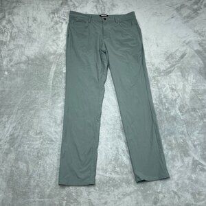 Kirkland Signature Mens Recycled Polyester Blend Gray Pants 36x34 a1192